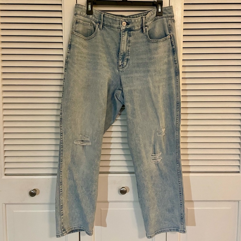 WHBM High-Rise Sculpt Destructed Straight - Picture 6 of 7